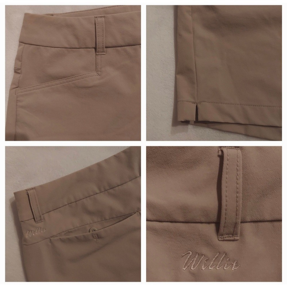 Willit Womens Khaki 4.5" Quick Dry Outdoor Casual Golf Shorts UPF50+ Size 12 - Picture 4 of 11